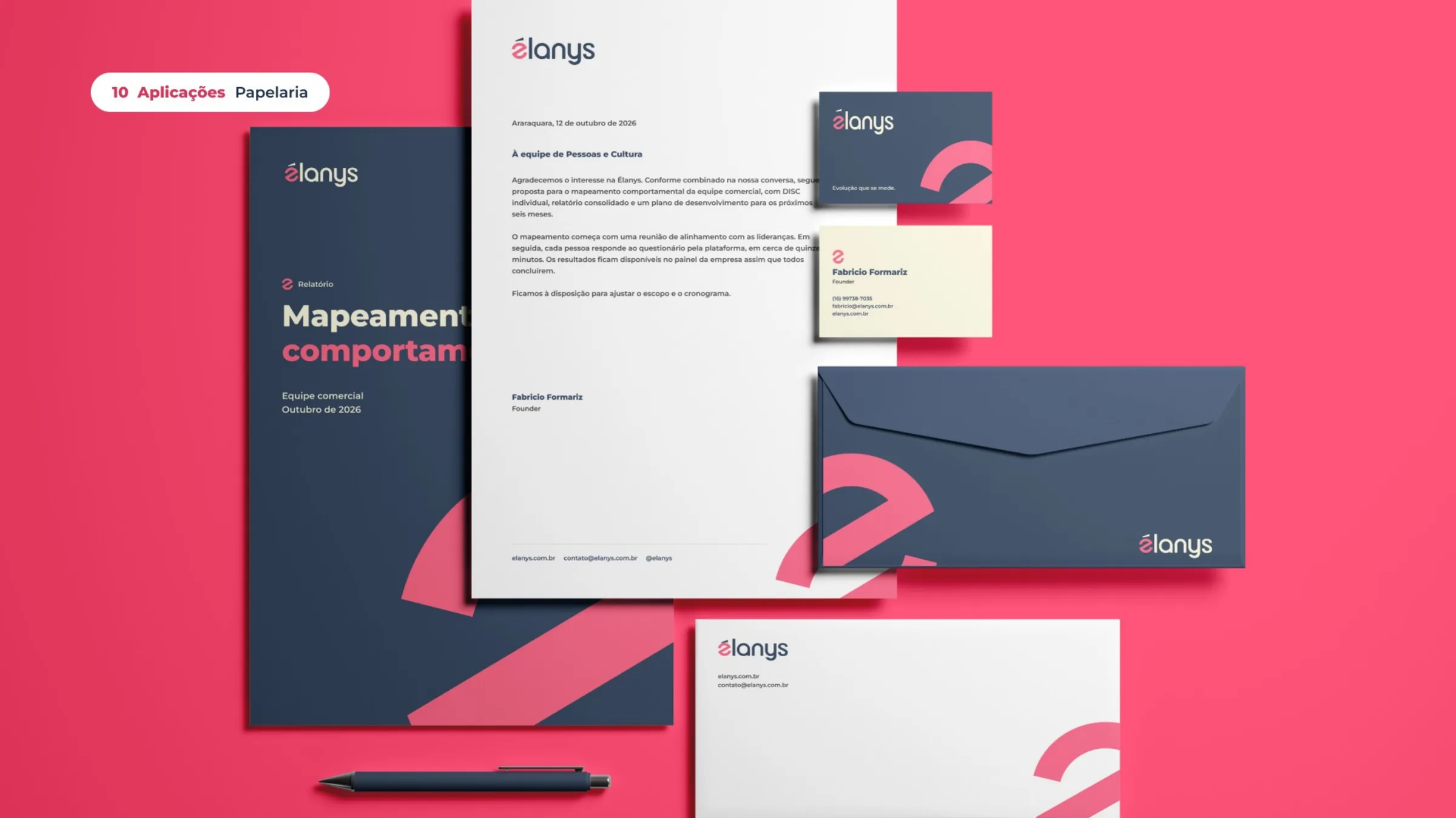 Mockup de papel timbrado e envelope