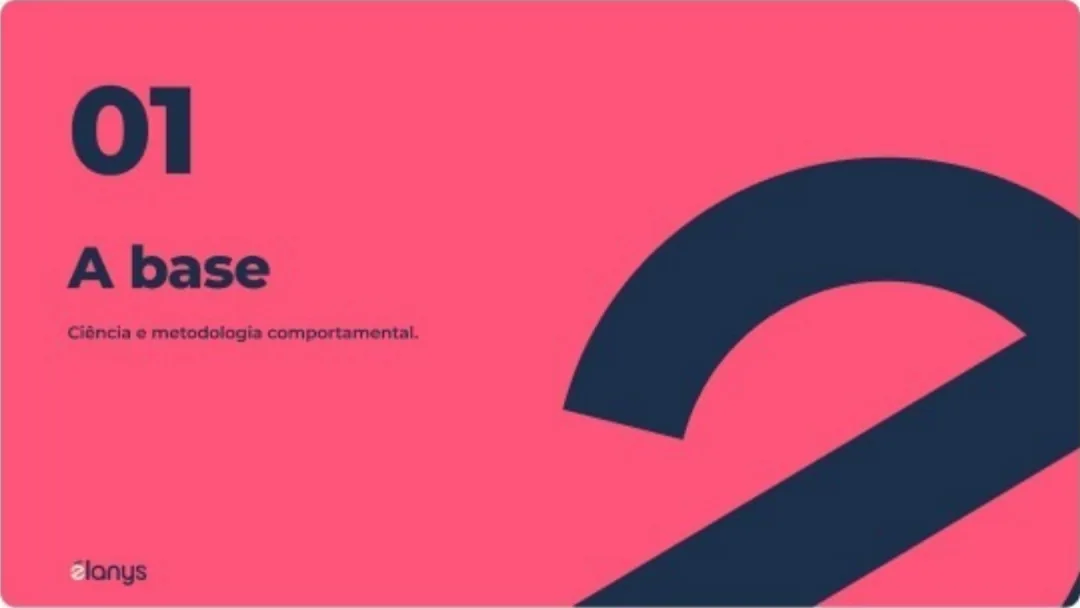 Slide de abertura de seção em rosa