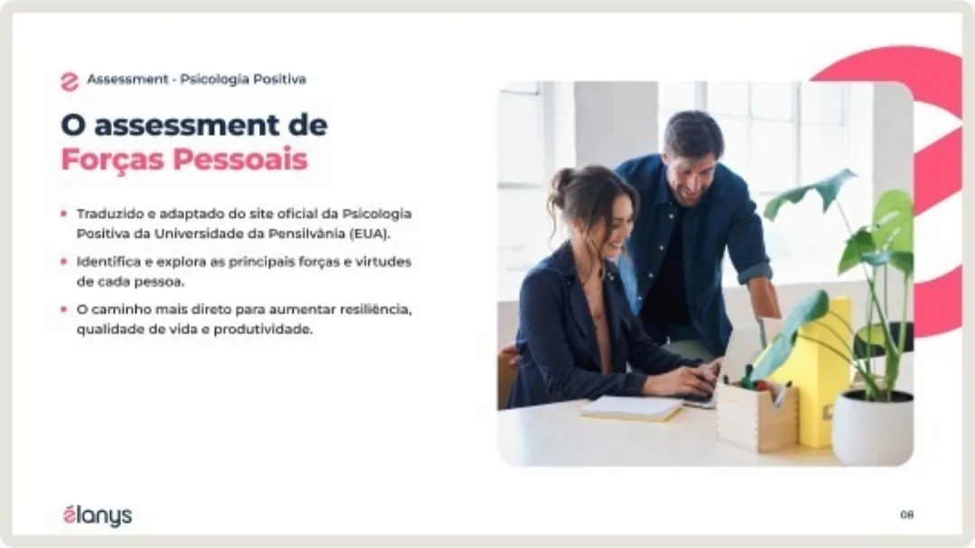 Slide de conteúdo com foto